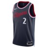 Maillot Homme Los Angeles Clippers Kawhi Leonard 2024-25 Nike Icon Edition Navy Swingman